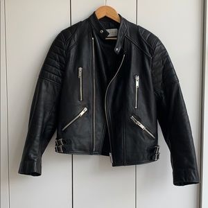 Sandro Moto Jacket. Real leather. Size medium